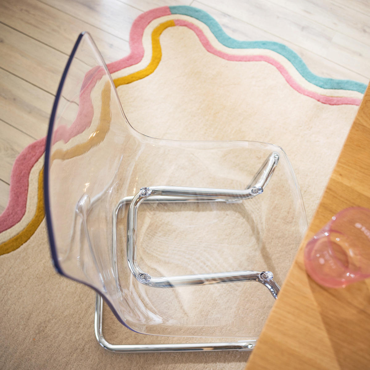 FREISCHWINGER - 2er-Set - Kunststoff / Eisen - Chromfarben/Transparent, Kunststoff/Metall (47/82/51cm) - home24
