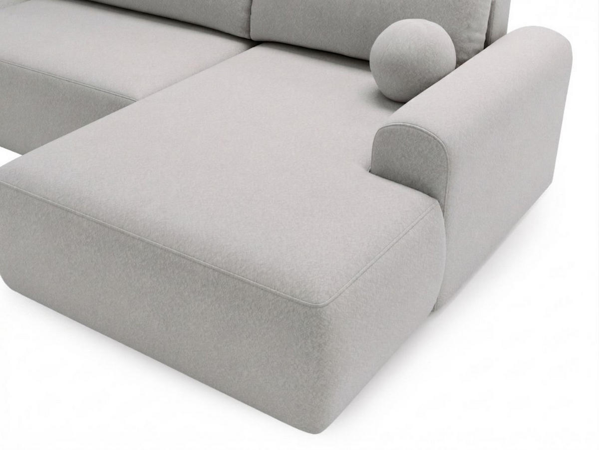 ECKSOFA U Savana Grau - Grau, Holz/Textil (344/177cm) - Graingold