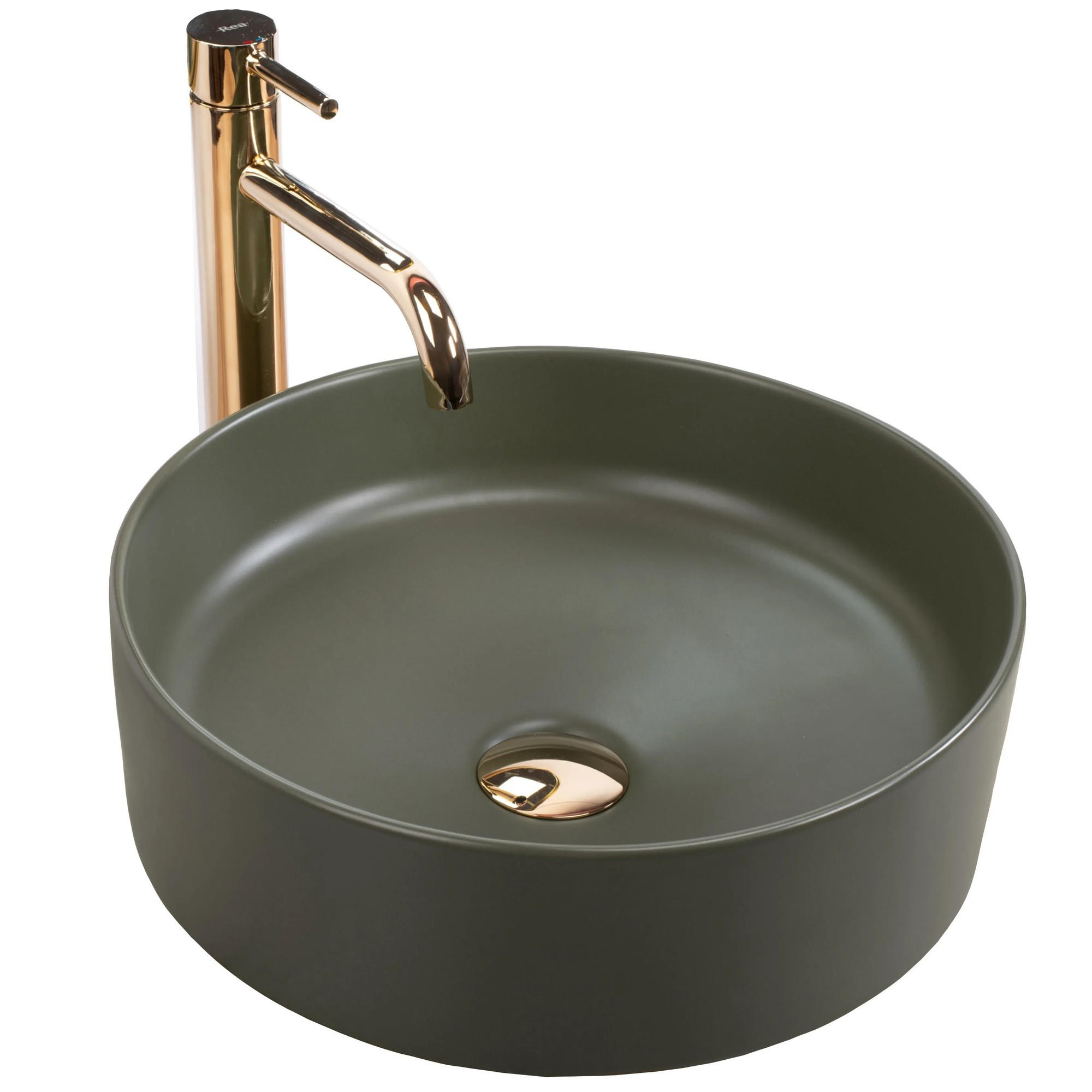AUFSATZWASCHBECKEN Rea Sami Green Matt - Grün, Keramik (36/11.5/36cm) - REA