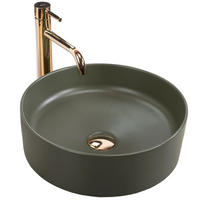AUFSATZWASCHBECKEN Rea Sami Green Matt - Grün, Keramik (36/11.5/36cm) - REA