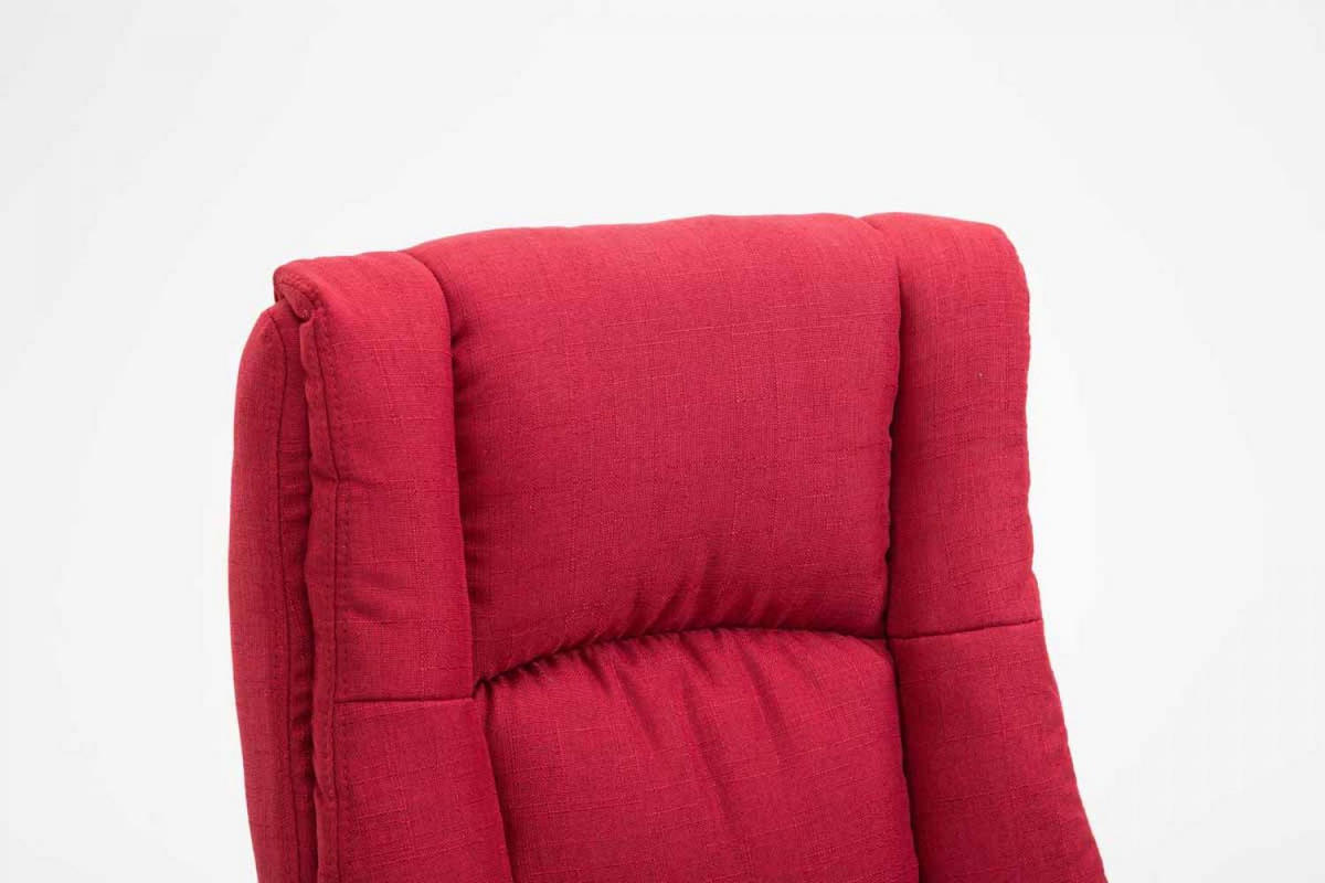 DREHSTUHL Stoff Rot - Rot/Schwarz, Kunststoff/Textil (66/106/70cm) - CLP