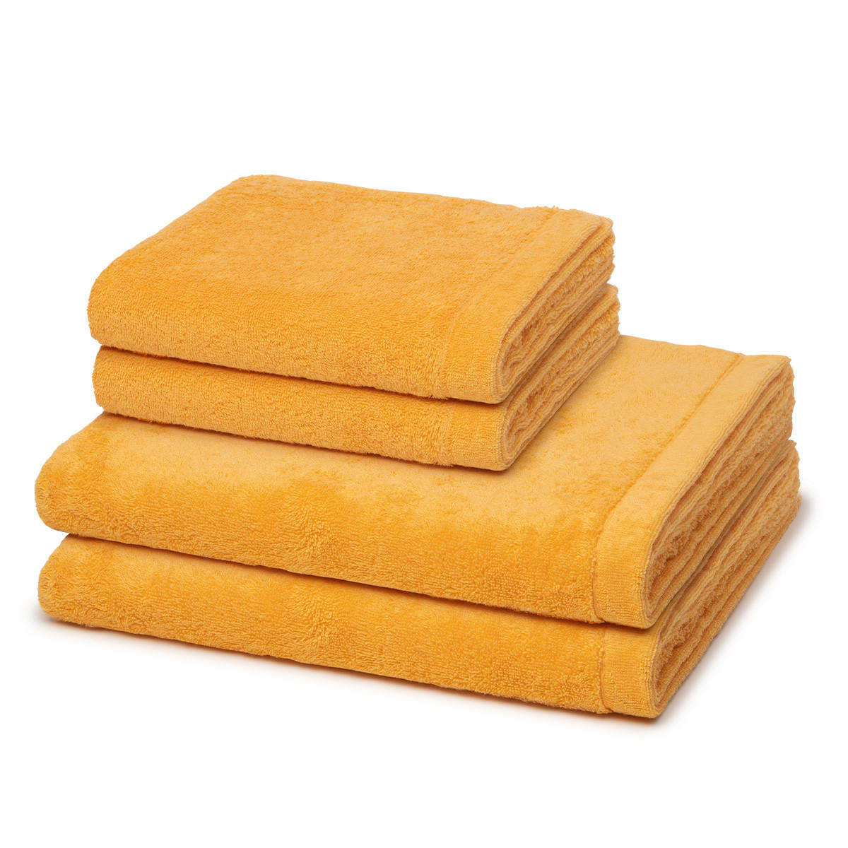 FROTTIERSET Lifestyle 4-teilig - Orange, Textil (50/100cm) - Cawoe