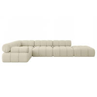 ECKSOFA modulares Sofa Felto-L2 - 380x190x70 cm Beige Bouclé - Beige, Holzwerkstoff/Textil (380/190cm) - ALTDECOR