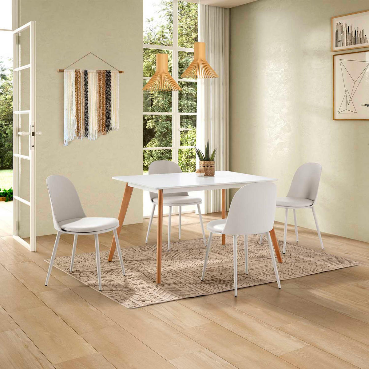 STUHL 4er-Set Kana weiß - Weiß, Kunststoff/Metall (45/83/51cm) - VS Venta-stock