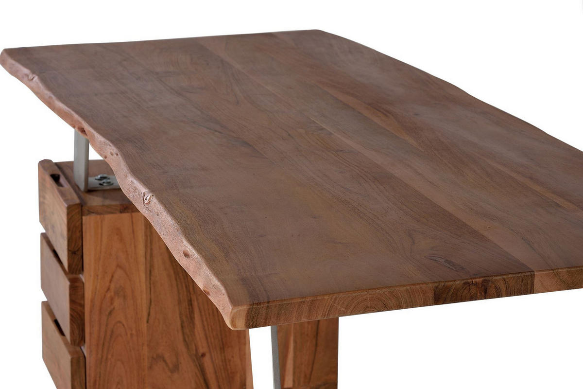 SCHREIBTISCH aus Akazienholz - Braun, Holz (147/63/80cm) - Giner y Colomer