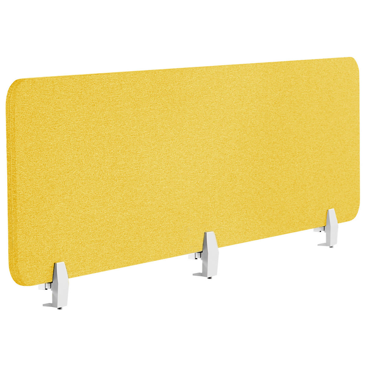 SCHREIBTISCHTRENNWAND 180 x 40 cm Gelb Wally - Gelb, Textil (180/40/2cm) - Beliani