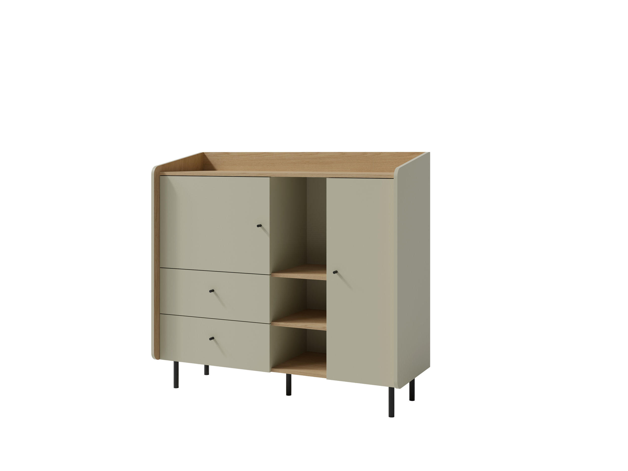 Masseno Kommode Hellgrün 125x115x42 cm