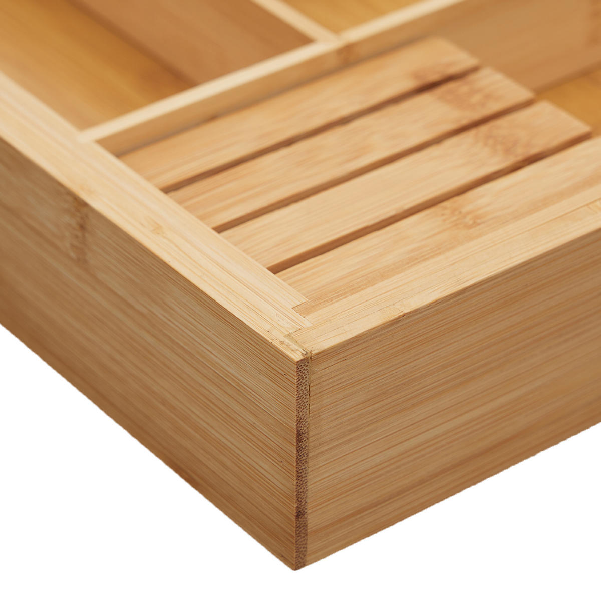 BESTECKKASTEN - Hellbraun, Holz/Holzwerkstoff (45/5.5/44.5cm) - Relaxdays