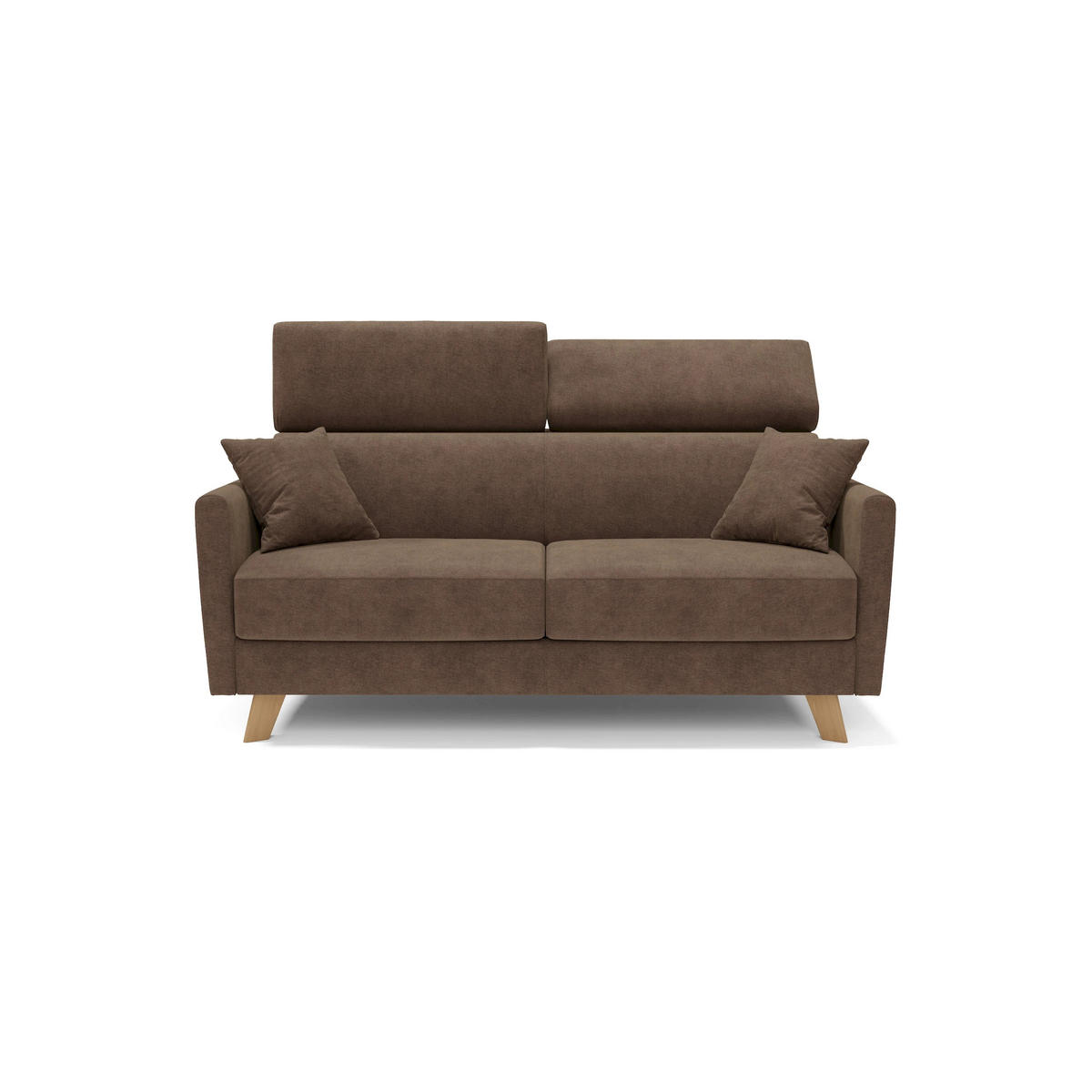 SCHLAFSOFA Francy - Braun, Metall (180/92/97cm) - Divani.store