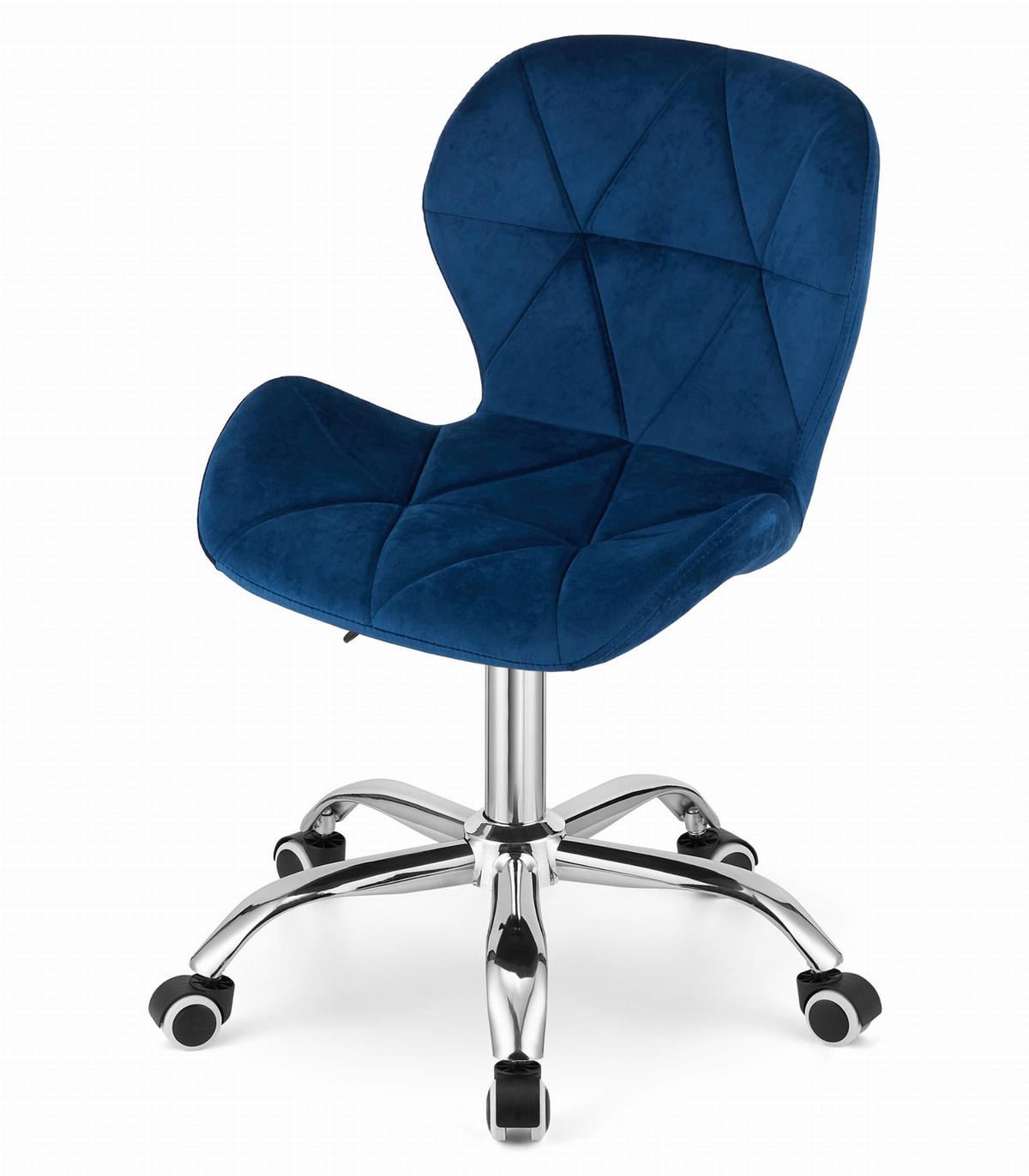 DREHSTUHL AVOLA Samt – dunkelblau - Dunkelblau, Metall (53/86/55cm)