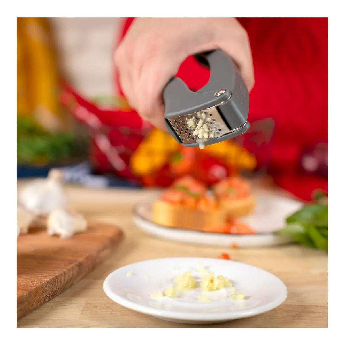 KNOBLAUCHPRESSE Easy Clean grau - Grau, Metall (16.8cm) - Kuhn Rikon