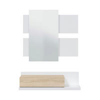 HÄNGEKONSOLE mit 1 schublade und 1 spiegel - tekkan 75/29/20 cm - Weiß, Holzwerkstoff (61/29/20cm) - Calicosy