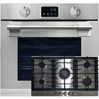 BACKOFEN-SET Einbau-Backofen 60 cm EH 6339+KG 9356 Turbo Einbau Gasherd, 90 cm - Silberfarben, Metall (59.4/59.4/57.5cm) - Kaiser Küchengeräte