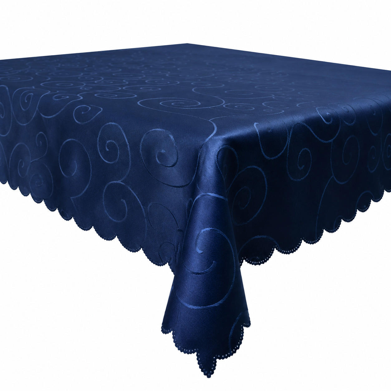 TISCHDECKE 130/260 cm Ornamente Dunkelblau - Dunkelblau, Textil (130/260cm) - TiborTex