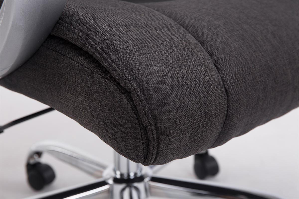 BÜROSTUHL SYDNEY Stoff 113x66x70 Dunkelgrau Stoff Metall - Dunkelgrau, Textil/Metall (66/113/70cm) - DELUKE