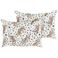 GARTENKISSEN 2er-Set Tigermotiv mehrfarbig 40/60 cm Arenzano - Multicolor, Textil (40/60cm) - Beliani