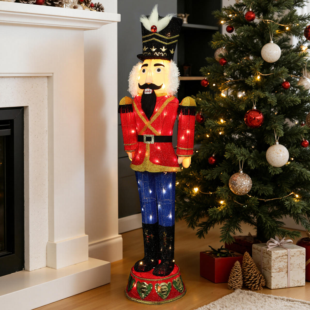 NUSSKNACKER HTHD0205 - Blau/Rot, Kunststoff/Metall (29/123/39cm) - Hometopia