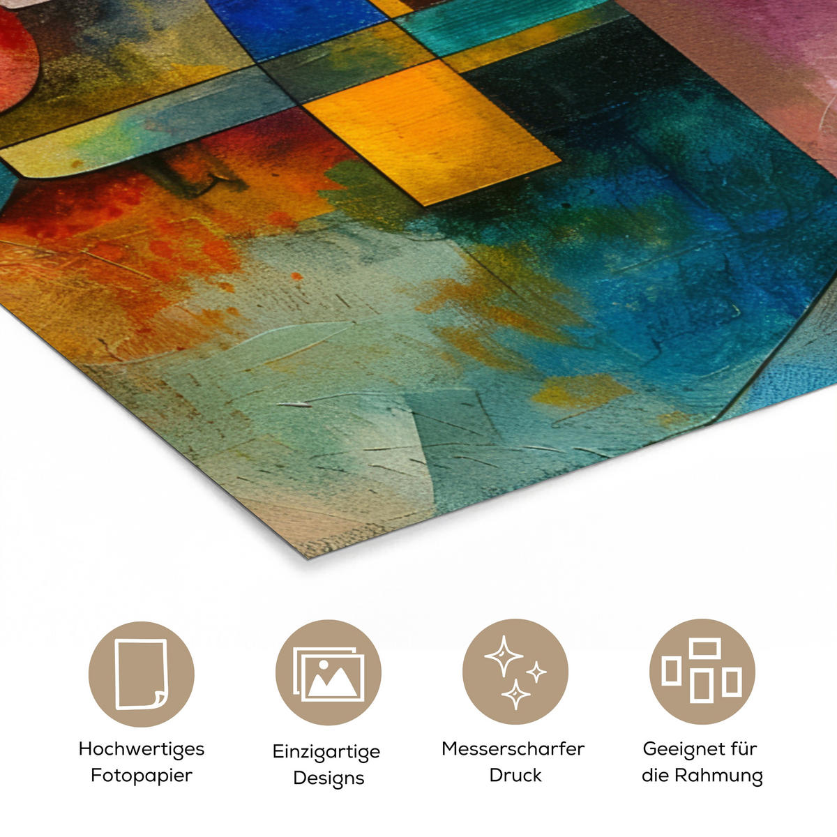 POSTER Kunst - Abstrakt - Modern 80x120 cm - Gelb, Papier (80/120/0.1cm) - MuchoWow