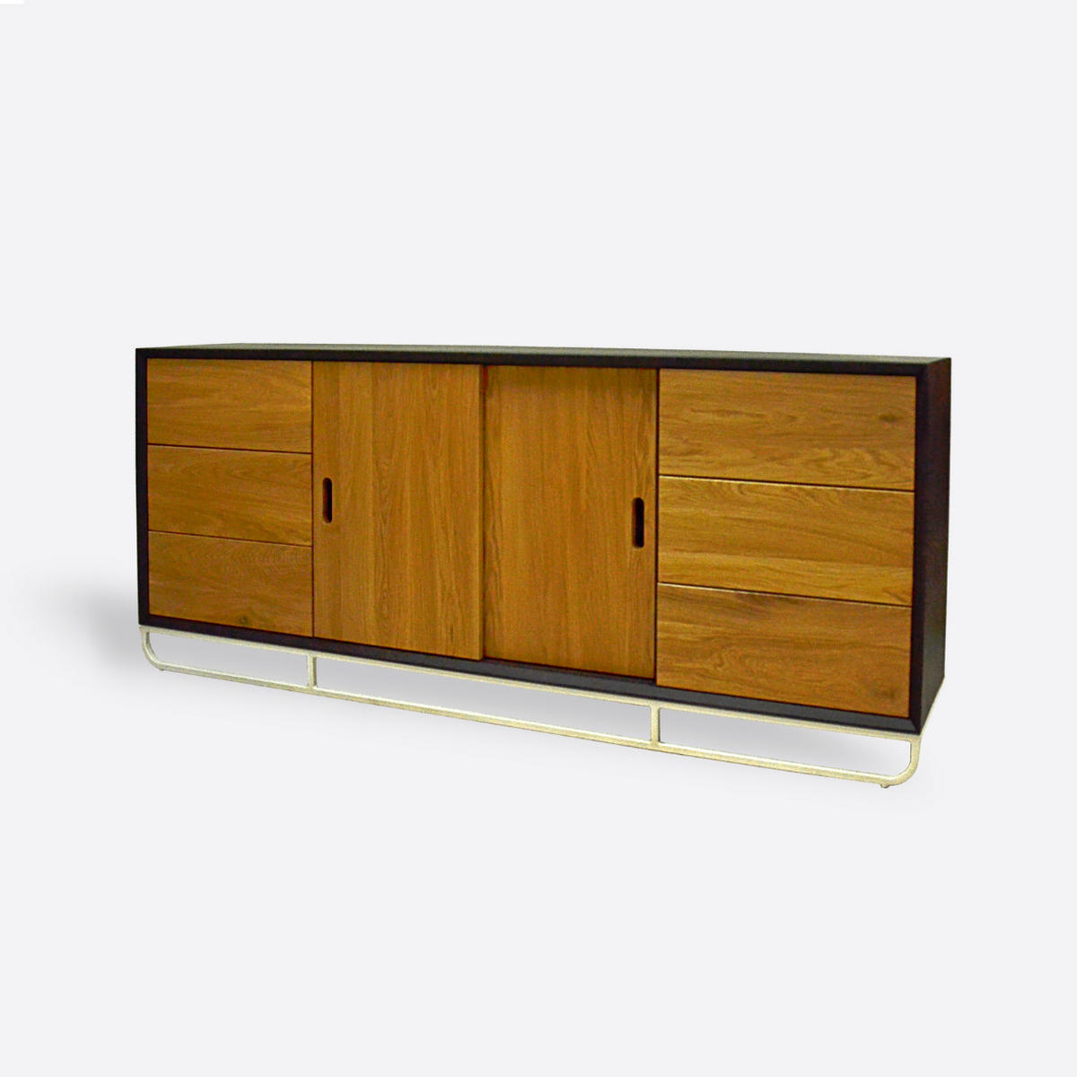 EICHEN-TV-SCHRANK mit Schubladen für das Wohnzimmer DENIS II - Eichefarben, Holz (180/75/35cm) - Rawood Furniture