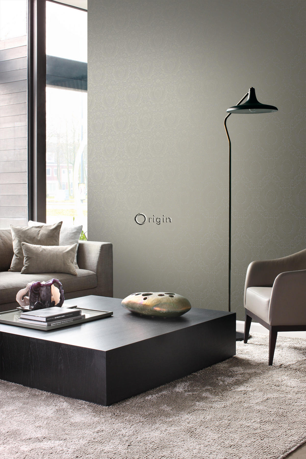 TAPETE Ornamente 53 cm x 10.05 m - Gelb, Papier (53/1000cm) - Origin Wallcoverings