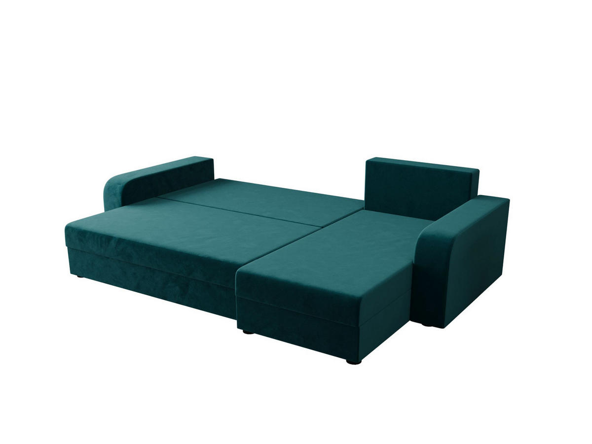 ECKSOFA HEWLET L BIS Itaka 39 Rechts mit Schlaffunktion - Türkis, Textil (240/140cm) - Bedante