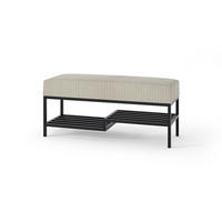 SITZBANK Loft 100 × 45 cm Schwarz/Beige - Beige/Schwarz, Metall (100/45/35cm) - Design Möbel