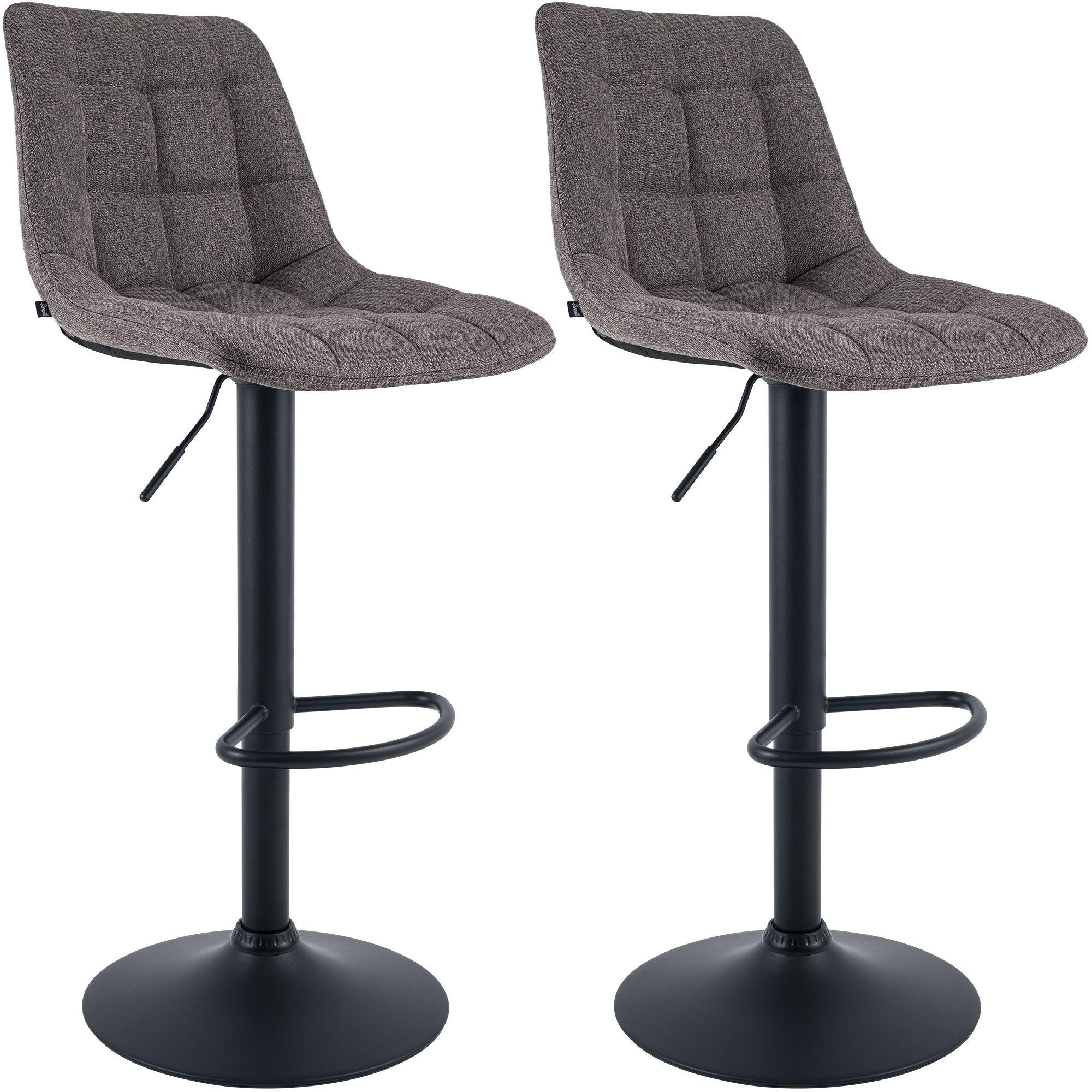 CLP Barhocker Dunkelgrau 44x87x50 cm
