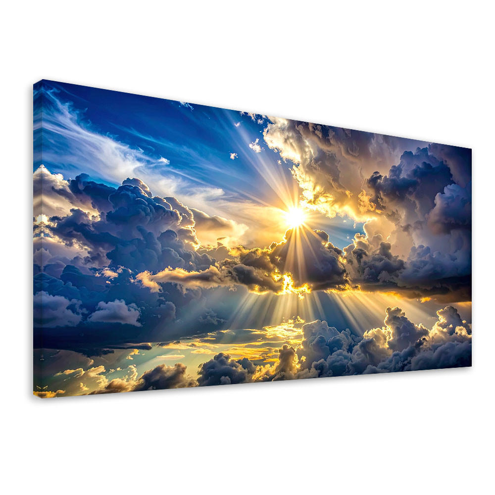Feeby Leinwandbild Blau 80x40 cm