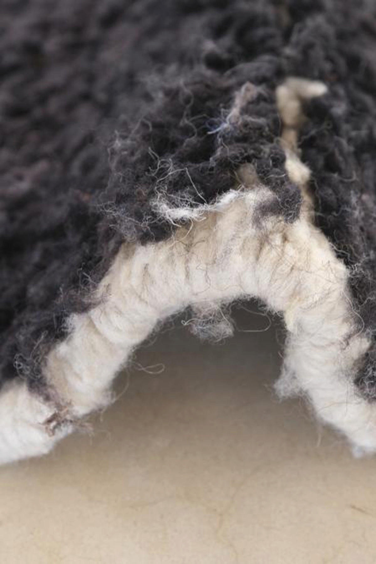 BERBERTEPPICH aus reiner Wolle 167x 250 cm - Schwarz, Naturmaterialien (167/250cm) - AFK Living