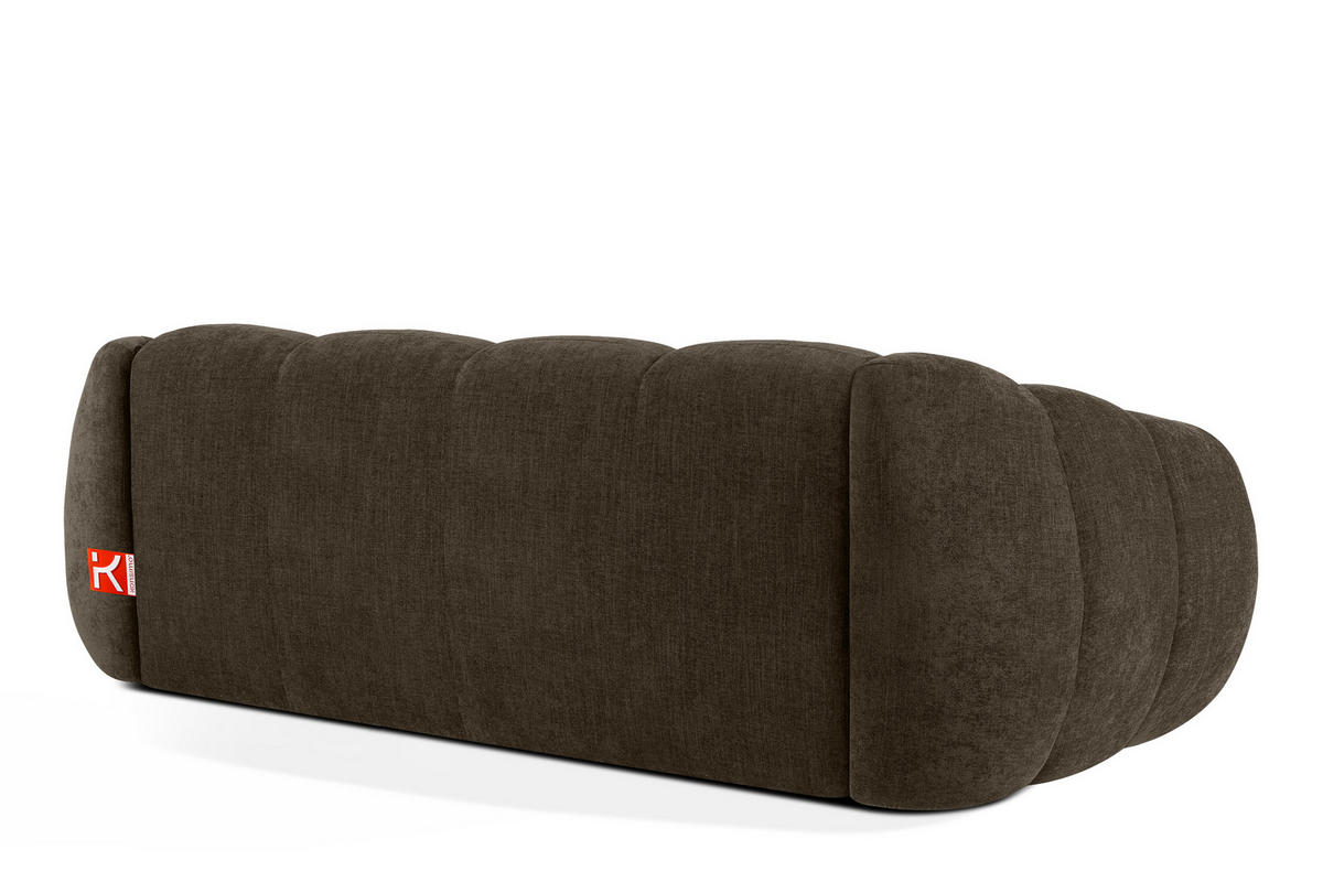 3-SITZER SOFA FLAVA, Braun - Braun, Holz/Holzwerkstoff (240/76/100cm) - KONSIMO®