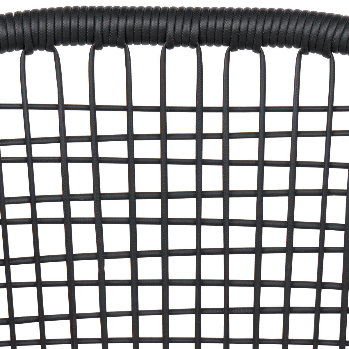 STUHL 4er-Set und Sitzkissen Metall Schwarz Ozzero - Schwarz, Metall (55/76/60cm) - Beliani