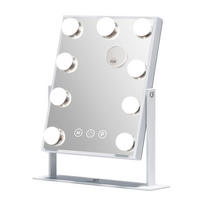 SCHMINKSPIEGEL mit LED-Beleuchtung weiß 25/30 cm - Weiß, Metall (25/30/3cm) - VANITII