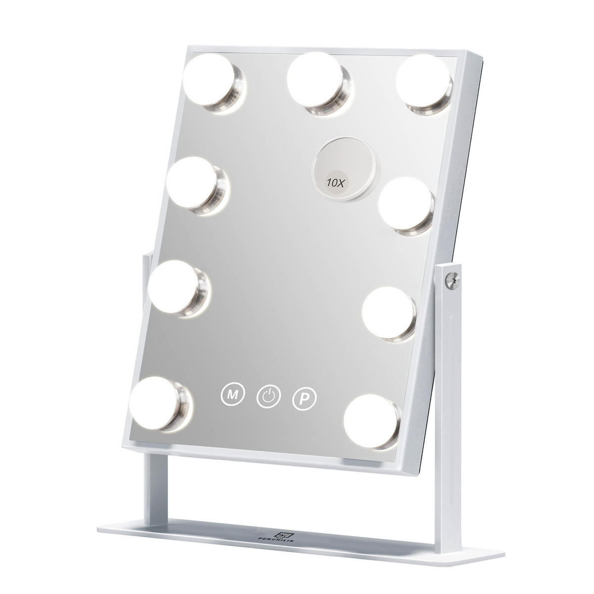 SCHMINKSPIEGEL mit LED-Beleuchtung weiß 25/30 cm - Weiß, Metall (25/30/3cm) - VANITII