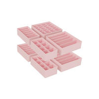 AUFBEWAHRUNGSBOXEN FÜR UNTERWÄSCHE CONAKRY - Rosa, Textil (32/10/32cm) - Hansiro