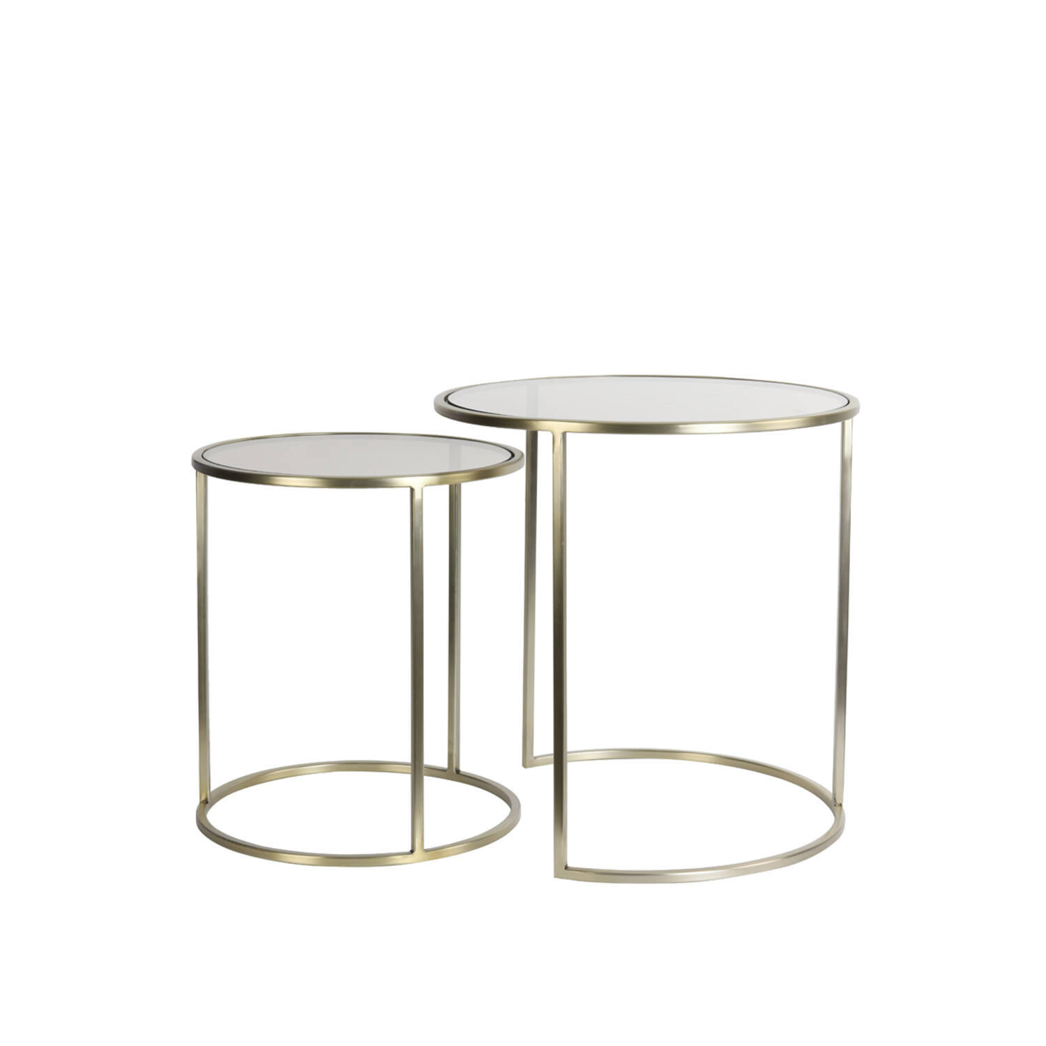 LIGHT & Living - Beistelltisch DUARTE - Ø50x52cm - Gold - 2er-Set - Goldfarben, Metall (50/50/52cm) - Light & Living