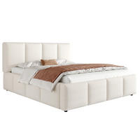 POLSTERBETT mit Lattenrost 180x200 cm Bouclé Beige - Beige, Metall (180/200cm) - Meubliv