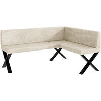 ECKBANK TONI_X - Creme, Textil (128/168cm) - Meblini