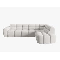ECKSOFA rechts Lisa aus strukturiertem Stoff hellgrau 5 Sitzplätze - Hellgrau, Textil (234/293cm) - Micadoni