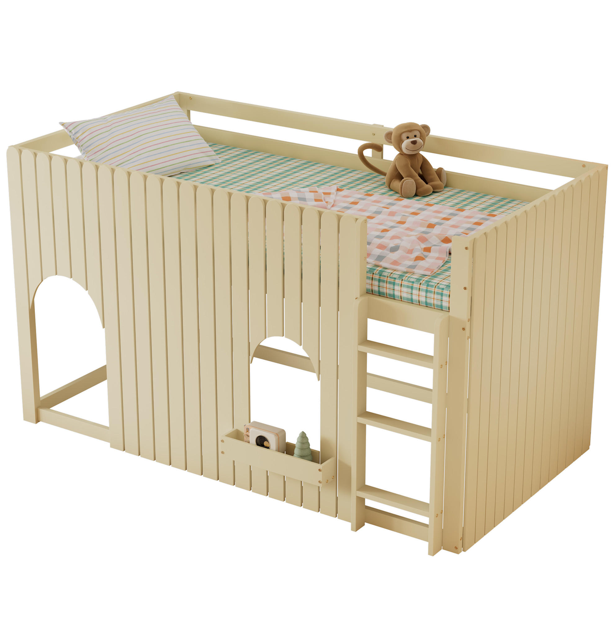 Beauniv Hochbett Natur 90x200 cm