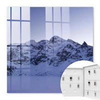 SCHLÜSSELBOX Weiß 30x30 cm – Türöffnung nach rechts - Winterliche Majestät - Weiß, Metall (30/30/5cm) - TULUP