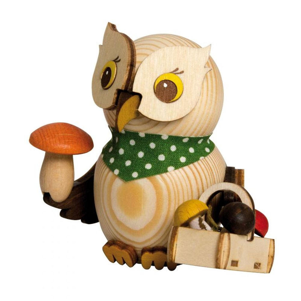 DEKOFIGUR Holzfigur Minieule Pilzsucher 7cm - Multicolor, Holz (5/7/5cm)