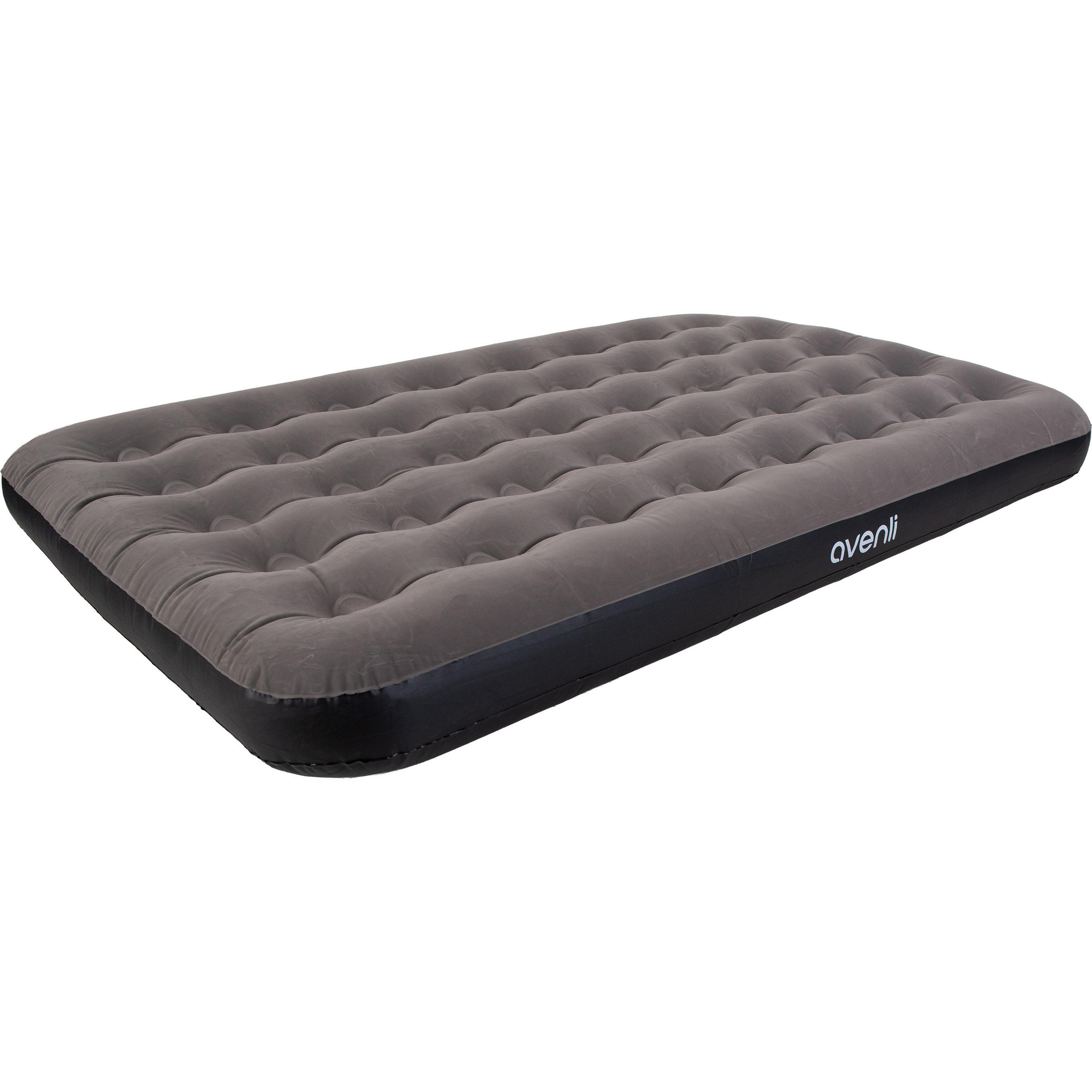 LUFTBETT Luftmatratze Camping aufblasbar 191x137x22cm - Grau, Kunststoff (137/191cm) - Avenli