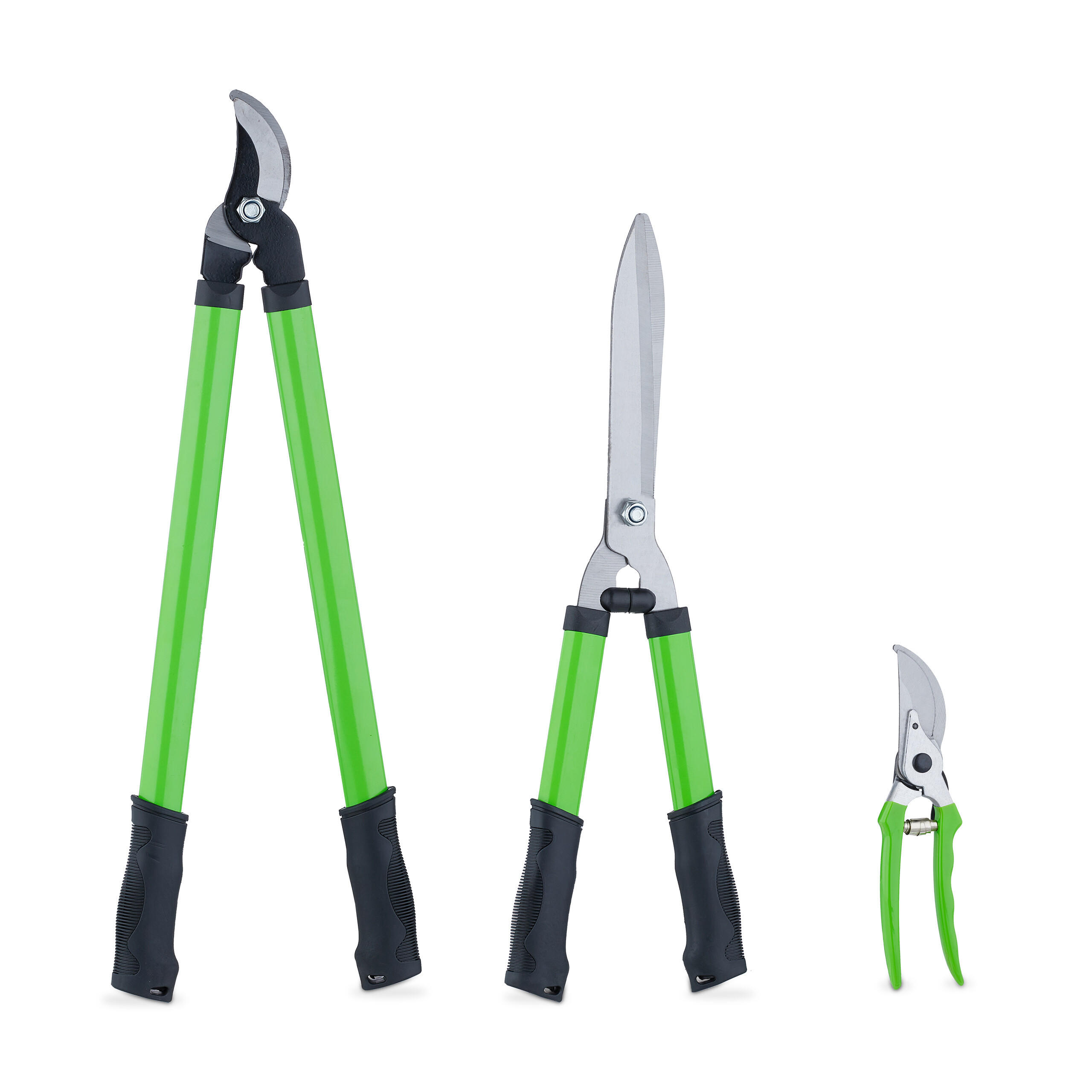 GARTENSCHEREN-SET 3-tlg. - Multicolor, Metall (22/60/2.5cm) - Relaxdays