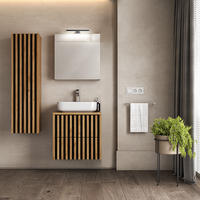 BADMÖBEL-SET 3-TLG. Lucca-107 - Braun, Holzwerkstoff (115/200/46cm) - Lomado