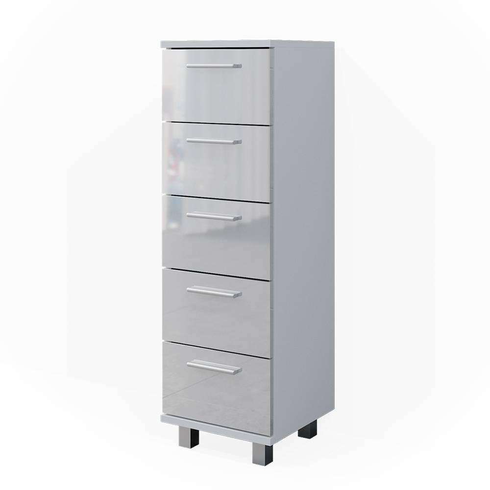 BADRUMSSKÅP Ilias Vit högblank 30x95 cm Vit högglans 95/30/30 cm