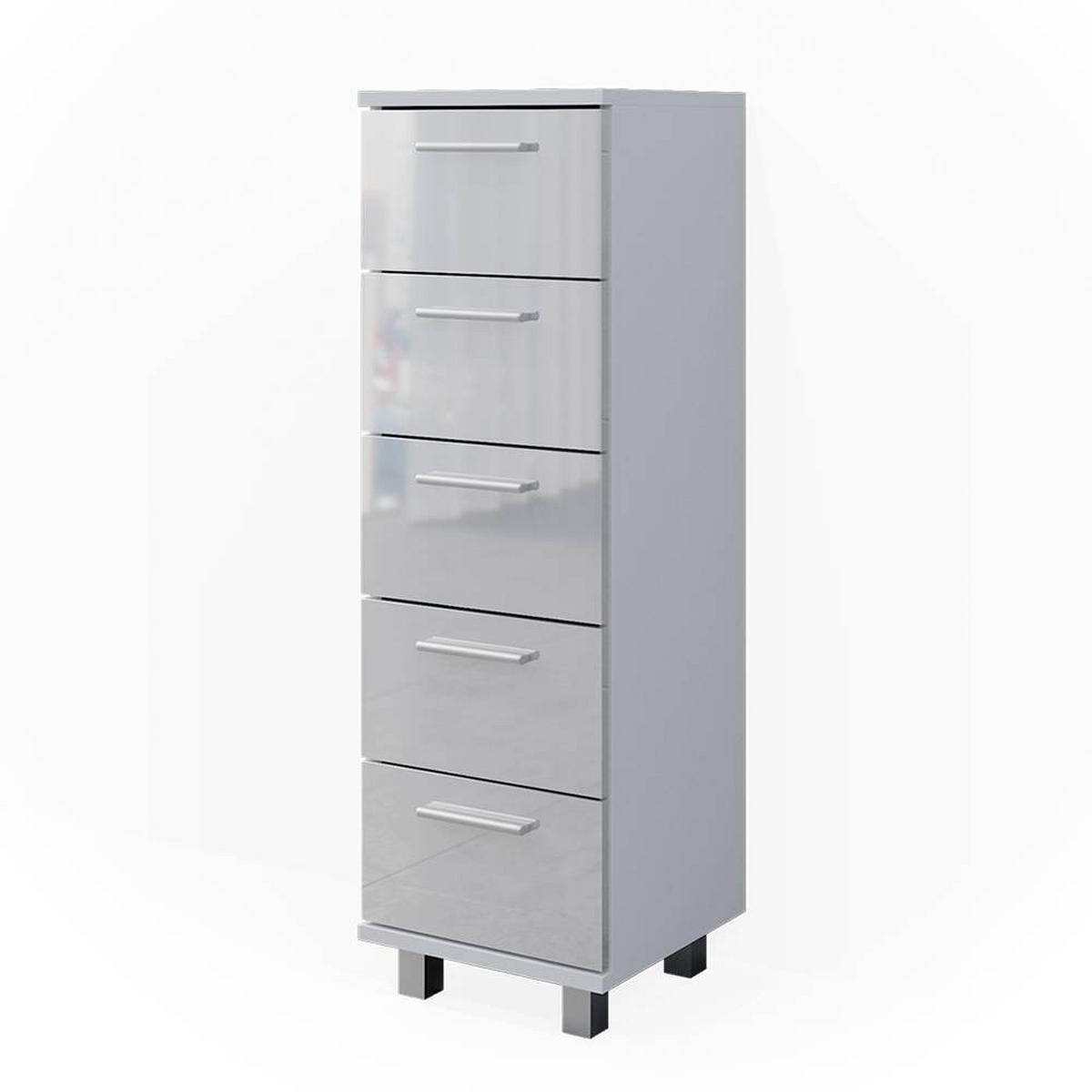 Weiß Hochglanz, Holzwerkstoff (30/95/30cm) - Vicco