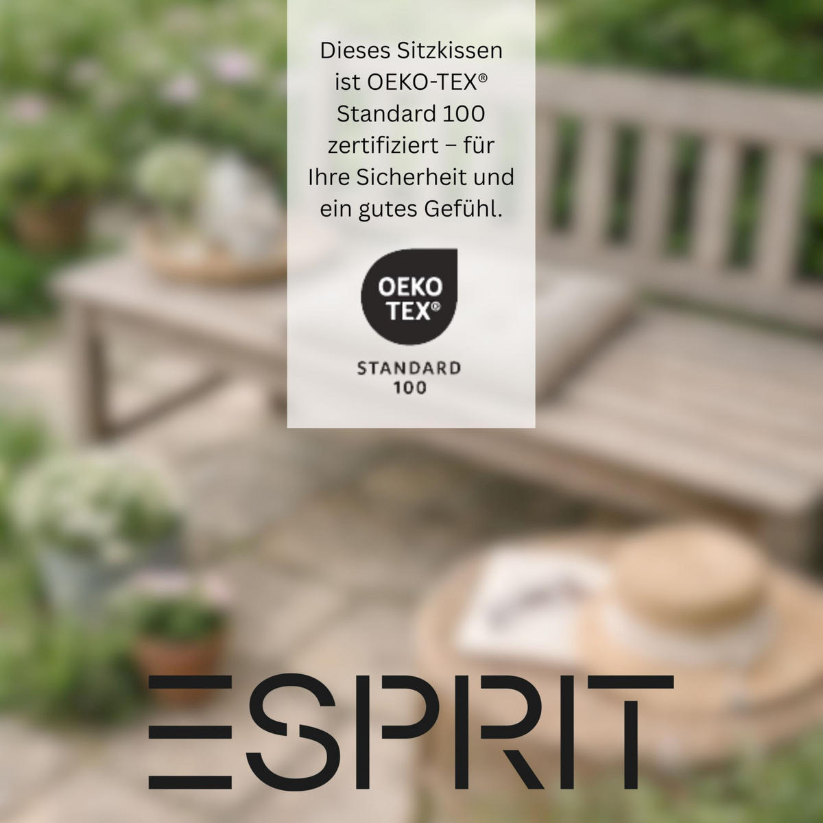 SITZKISSEN 2er Set Needlestripe gelb - 40x40 cm - Gelb, Textil (40/40/3cm) - Esprit