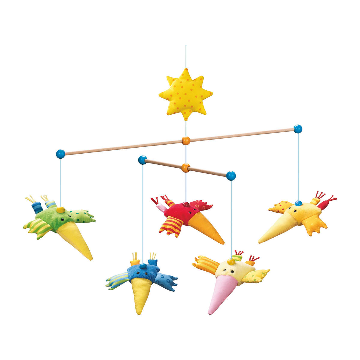 ZWITSCHERLINGE, Vogel Mobile - Multicolor, Naturmaterialien (28.4/5.3/37.9cm) - Haba