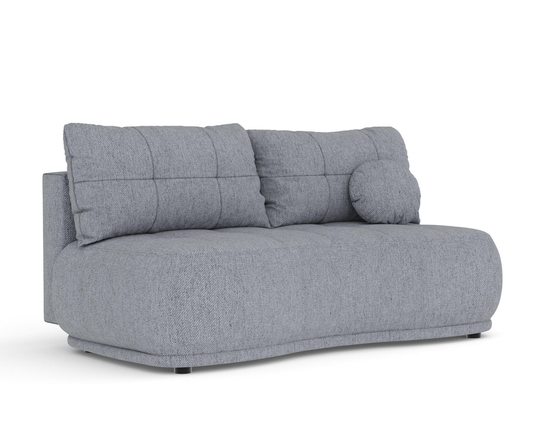 SCHLAFSOFA Cirrus Grau Webstoff - Schwarz/Grau, Holz/Holzwerkstoff (206/95/105cm) - Maison de Reve