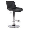 BARHOCKER Lento, Gestell Metall in Chromoptik, Kunstleder Schwarz - Chromfarben/Schwarz, Kunststoff/Textil (50/100/50cm) - TPFLiving